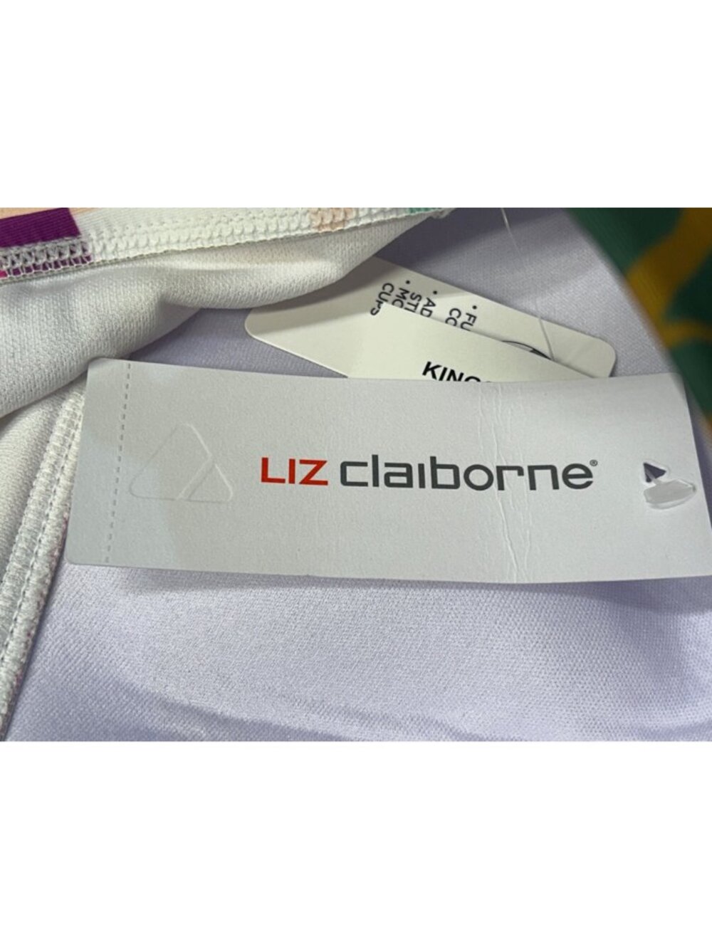 Liz Claiborne Size 22W Swim Dress With Ruched Bust & Adjustable Straps Floral - Picture 6 of 10